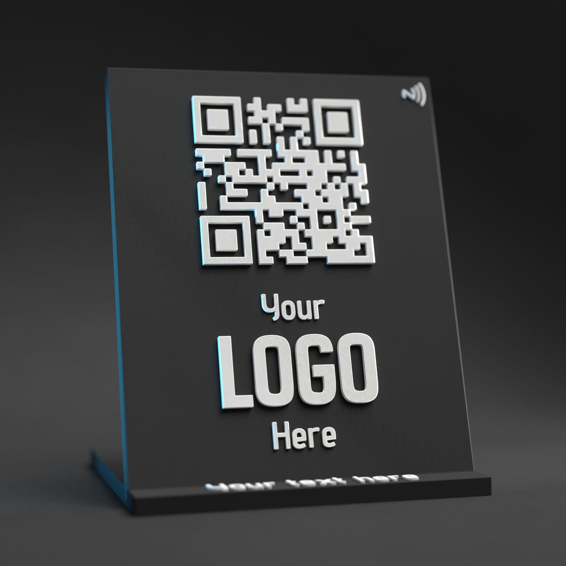 Large Qr Code Stands with NFC Chip Bulk Deal - Custom Qr Stands