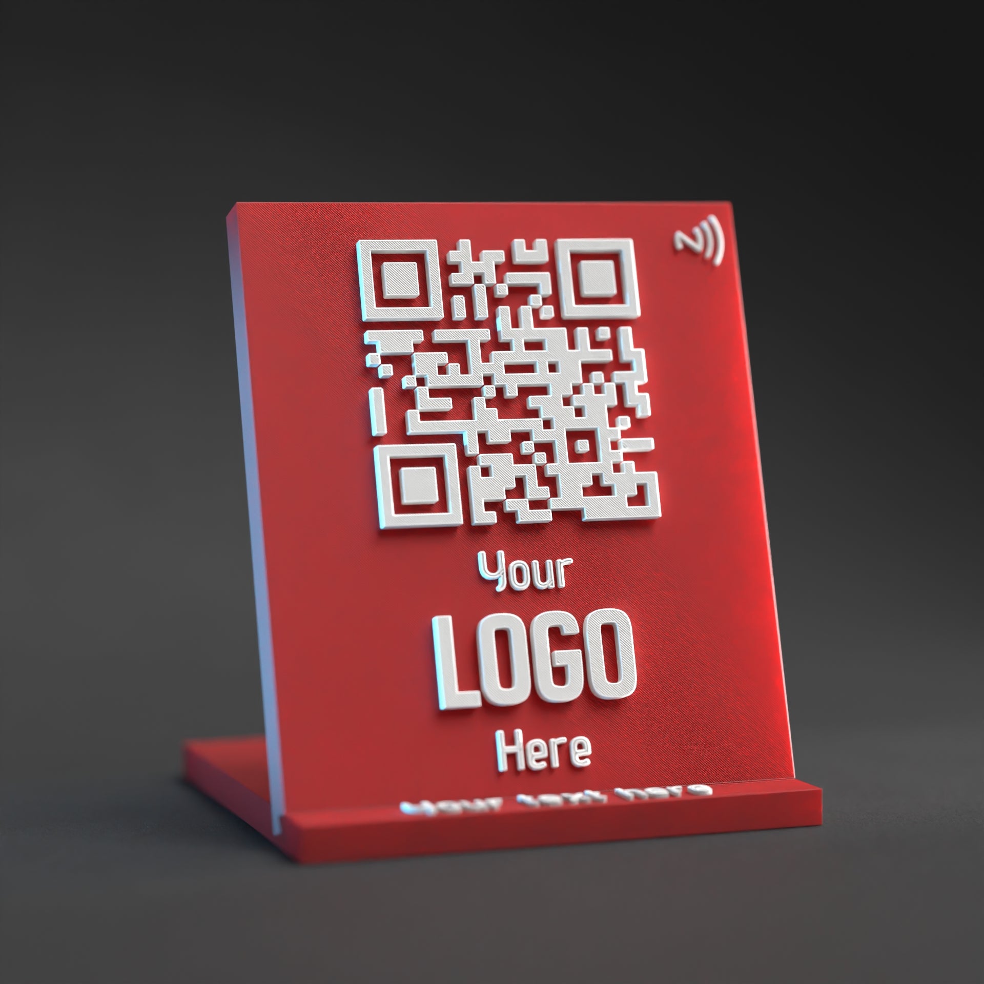 Custom Qr Code Stand with NFC Chip - Custom Qr Stands