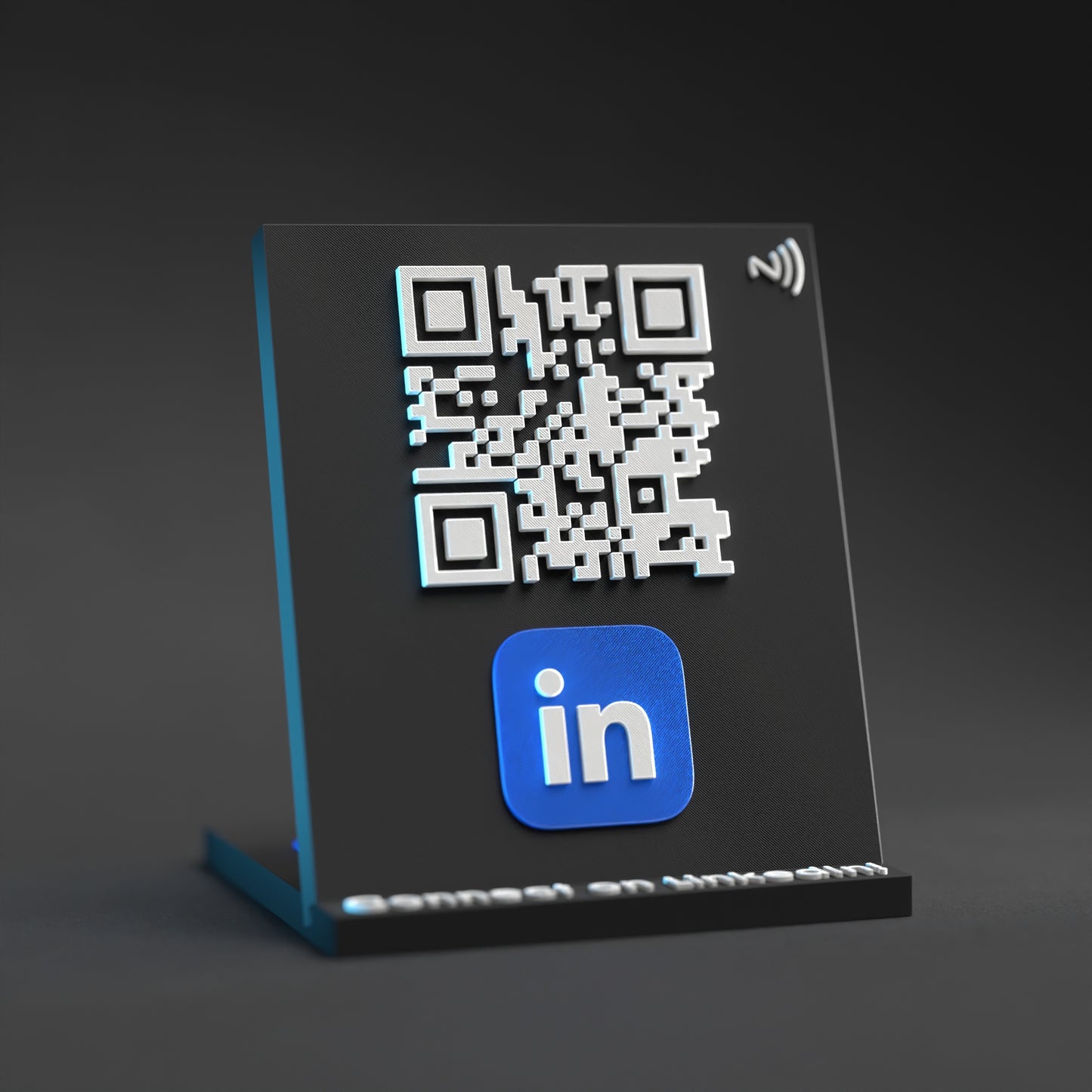 Social Media Qr Code Stands with NFC Chip - Custom Qr Stands