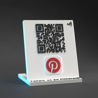 Social Media Qr Code Stands with NFC Chip - Custom Qr Stands