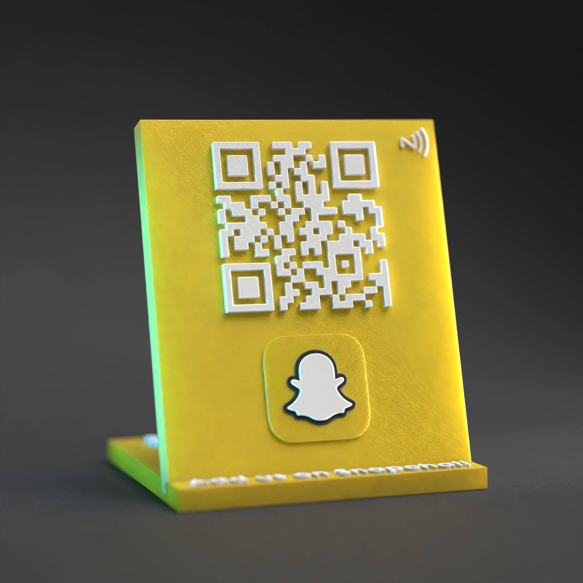 Social Media Qr Code Stands with NFC Chip - Custom Qr Stands