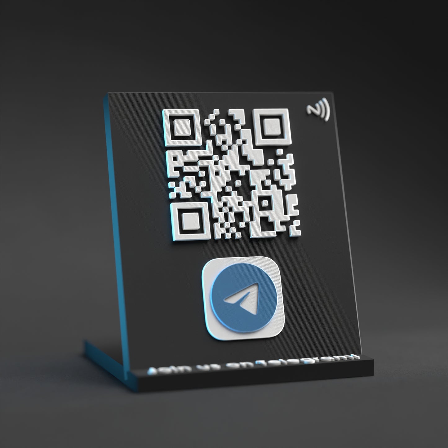 Social Media Qr Code Stands with NFC Chip - Custom Qr Stands