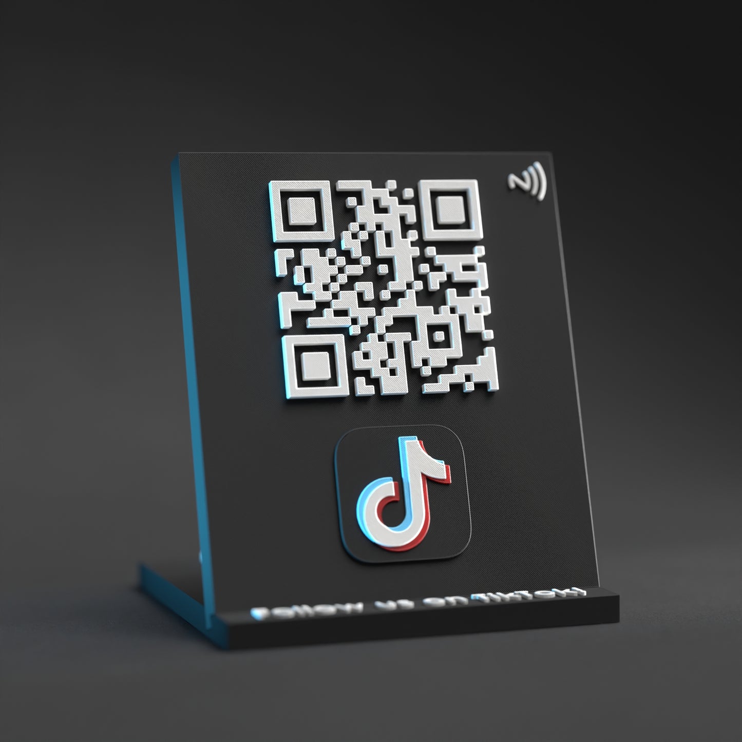 Social Media Qr Code Stands with NFC Chip - Custom Qr Stands