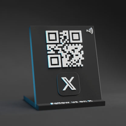 Social Media Qr Code Stands with NFC Chip - Custom Qr Stands