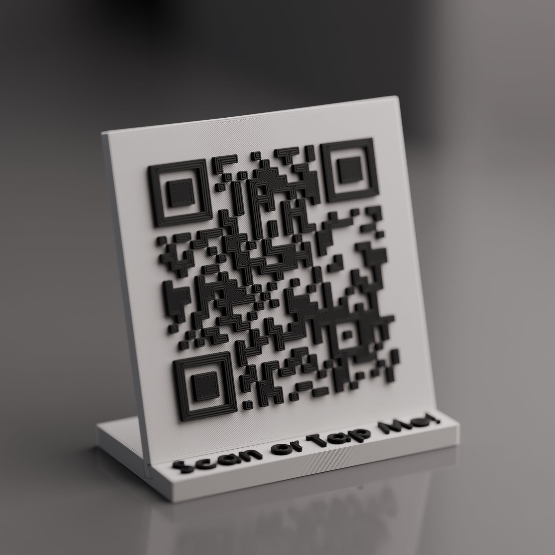 Mini Custom Qr Code Stand with NFC Chip - Custom Qr Stands