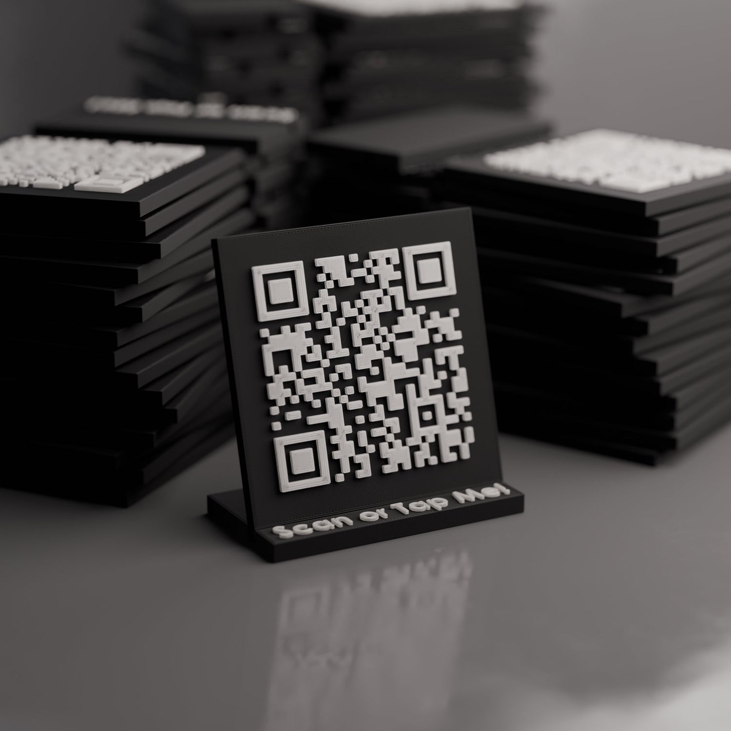 Mini Qr Code Stands with NFC Chip Bulk Deal - Custom Qr Stands