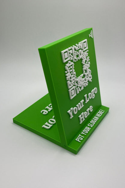 Soporte QR personalizable verde (NFC TAG integrado)