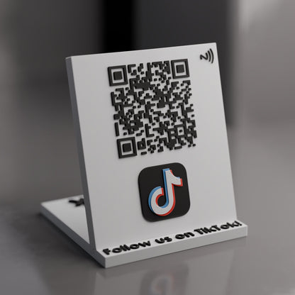 Tik Tok QR-Code-Ständer mit integriertem NFC-Chip