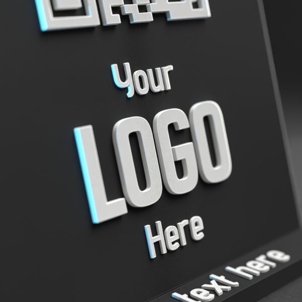 large custom qr stand front
